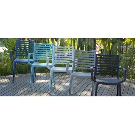 Lot de 4 fauteuils de jardin Sunday