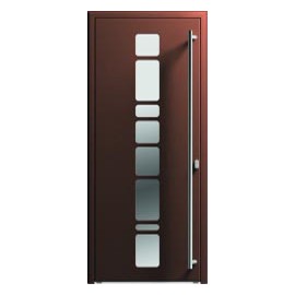 Porte entrée aluminium avec vitrages optimisés