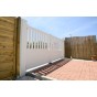 Portail contemporain semi-plein en PVC